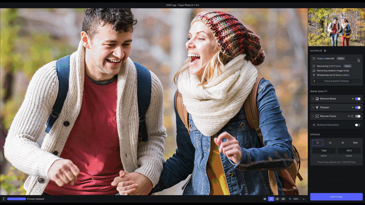 Topaz Photo AI v1.0.6 Get greater Autopilot customization, enhanced
